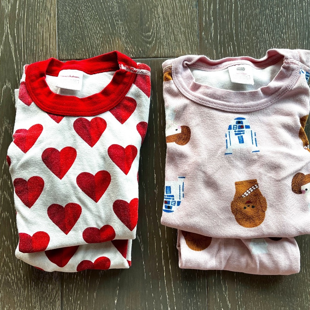 Hanna Andersson girls short john pajamas
